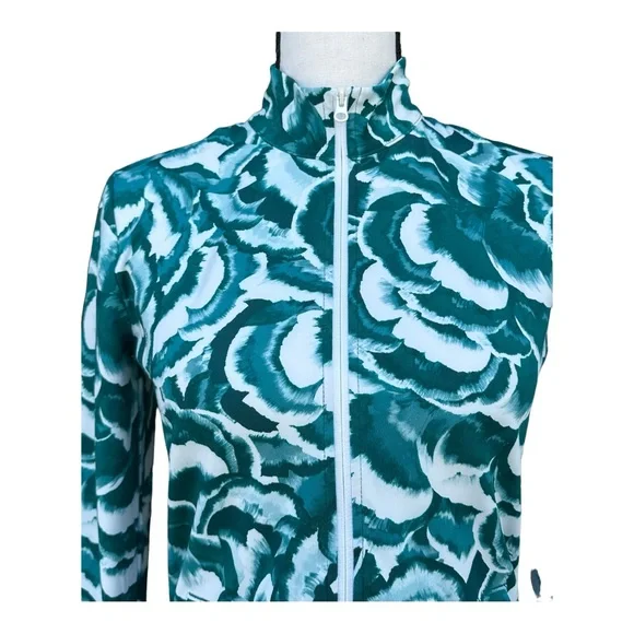 Tommy Bahama Women's Long Sleeve Full Zip Active Jacket Top Size Small Teal - Picture 3 of 17